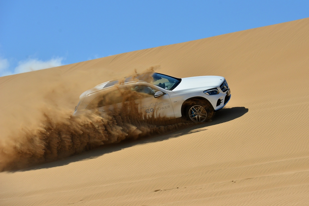 El híbrido GLC 350e de Mercedes-Benz,  la principal atracción de Pinamar